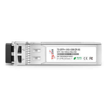 ������ ���������� SFP+ (10G) ������������, �� 80��, DDM, LC/LC - TS-SFP+-10G-I-SM-ZR-80 TELSAR