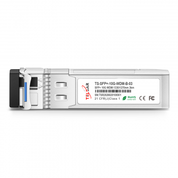 ������ ���������� SFP+ (10G) WDM 1330/1270��, �� 10��, TS-SFP+-10G-WDM-B-10 TELSAR 