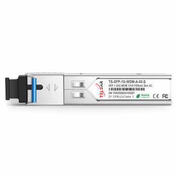 ������ ���������� SFP (1G) WDM 1310/1550��, �� 10��, TS-SFP-1G-WDM-A-10-S TELSAR