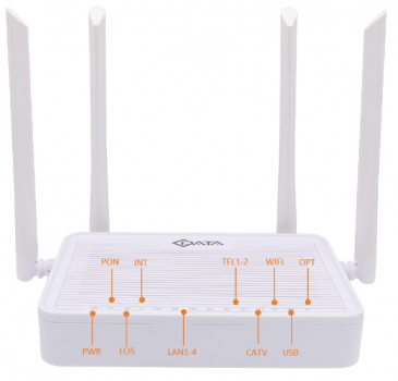 ����������� �������� ONT GEPON/GPON - FD804GW-DAX C-DATA (4GE+2FXS+CATV+WiFi 2.4/5GHZ)