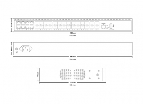 ���������� Ethernet ����������� L2+ TS2210M-16S8GC4X TELSAR