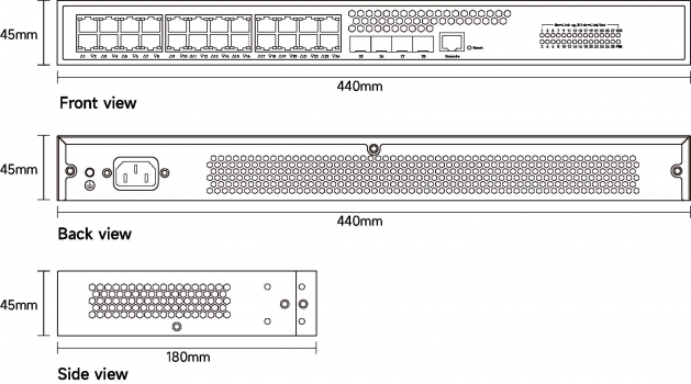 ���������� Ethernet ����������� L2+ TS2210M-24T4X-S TELSAR