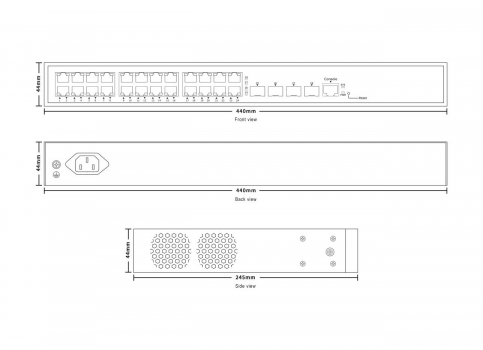 ���������� Ethernet PoE ����������� L3 TS2310M-24TP4X TELSAR